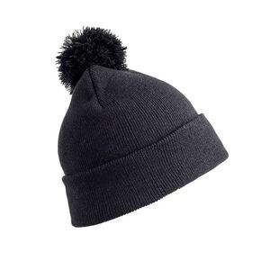 Result Childrens/Kids Pom Pom Beanie / Black